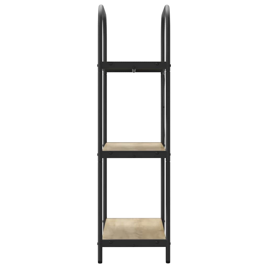 Bogreol 3 niveauer 60 x 30 x 109 cm Konstrueret træ Sonoma eg