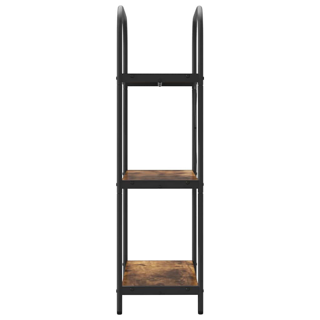 Bogreol 3 niveauer 60 x 30 x 109 cm Konstrueret træ Røget eg