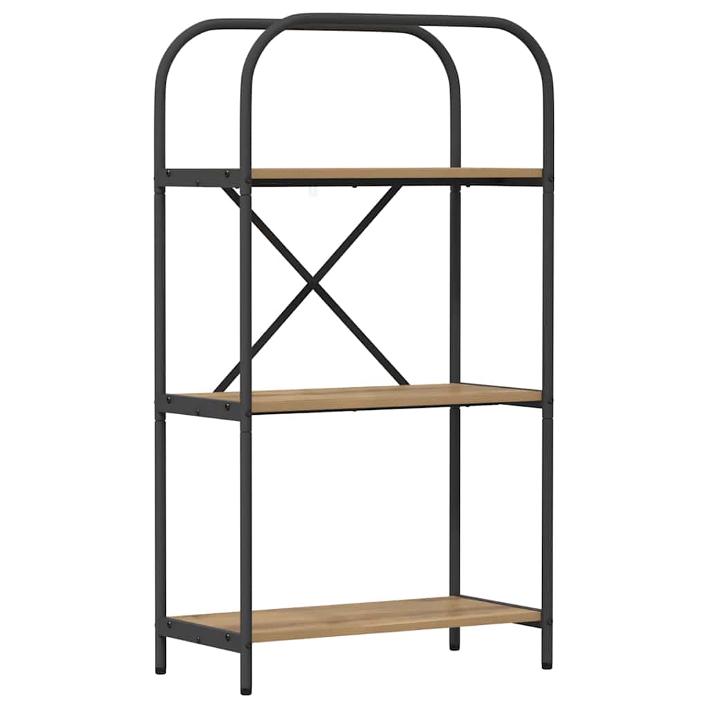 Bogreol 3 niveauer 60 x 30 x 109 cm Konstrueret træ