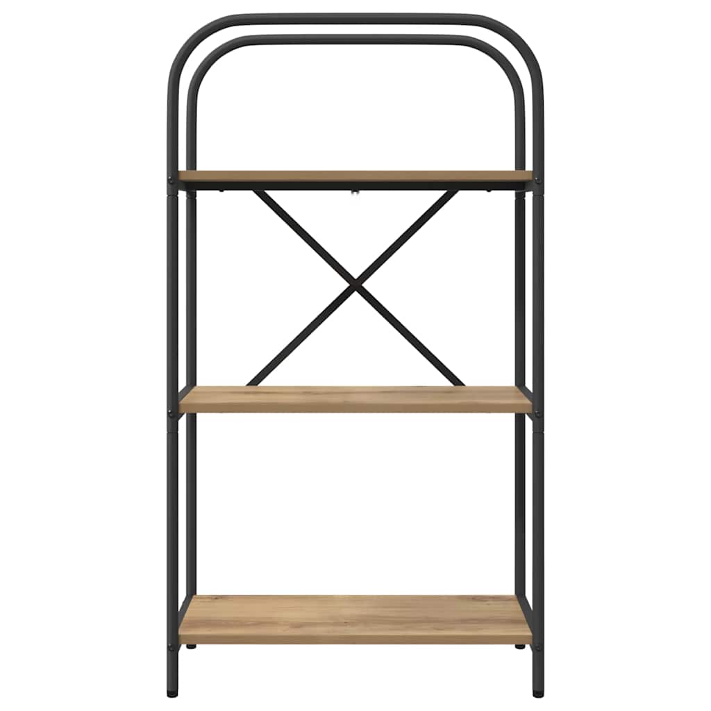 Bogreol 3 niveauer 60 x 30 x 109 cm Konstrueret træ