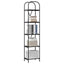 Bogreol 5 niveauer 40 x 30 x 183 cm Konstrueret træ Sort eg