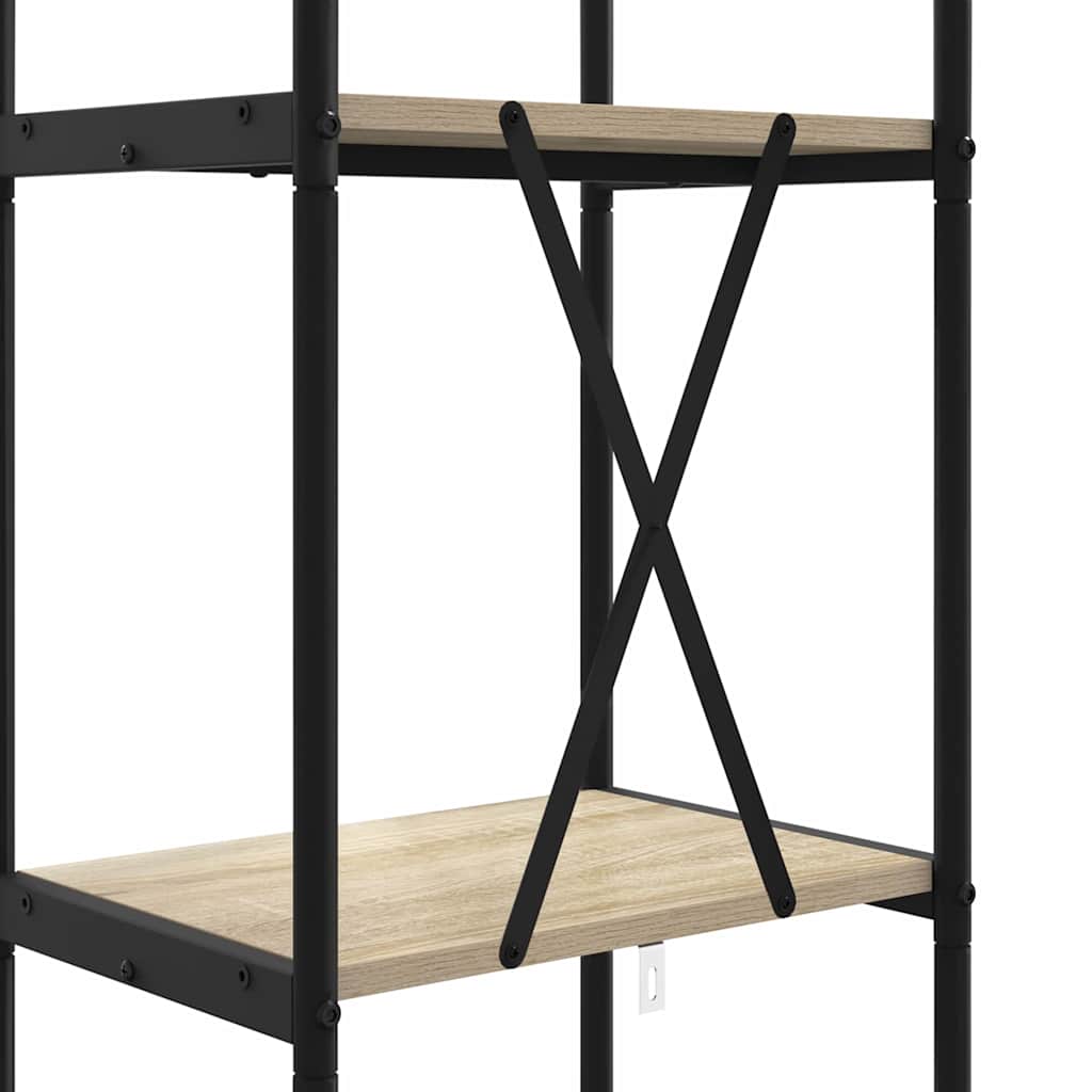 Bogreol 5 niveauer 40 x 30 x 183 cm Konstrueret træ Sonoma eg