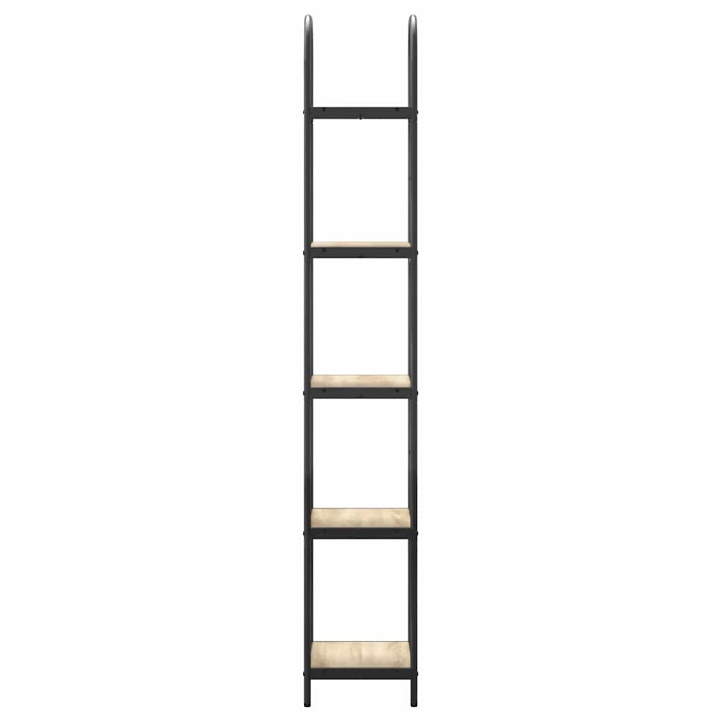 Bogreol 5 niveauer 40 x 30 x 183 cm Konstrueret træ Sonoma eg