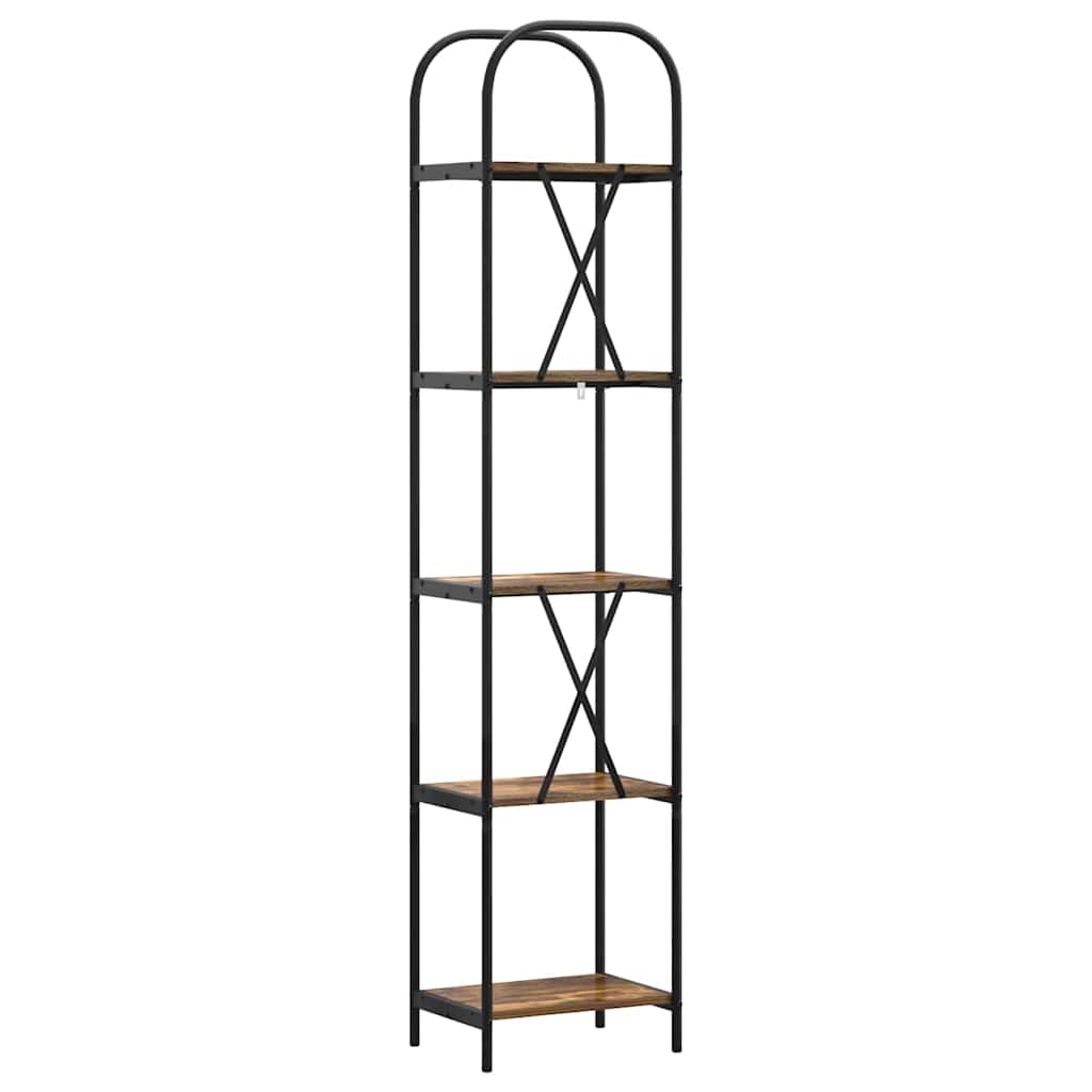 Bogreol Røget eg 40 x 30 x 183 cm Konstrueret træ