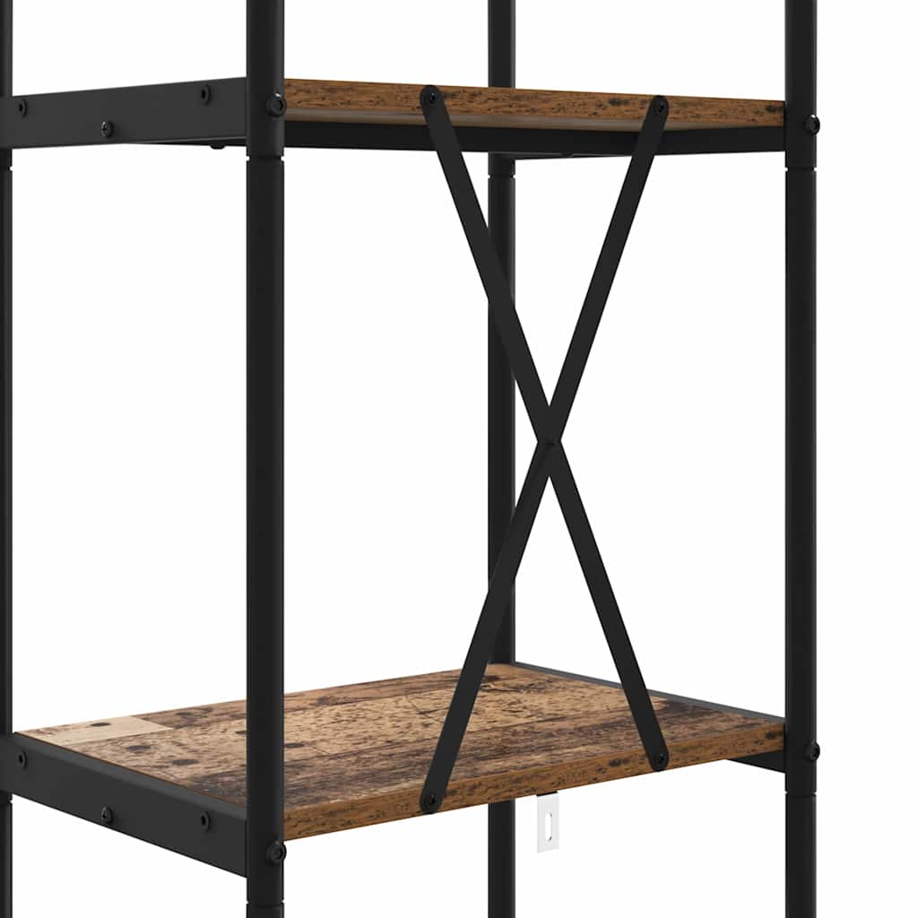 Bogreol Gammelt træ 40 x 30 x 183 cm Konstrueret træ