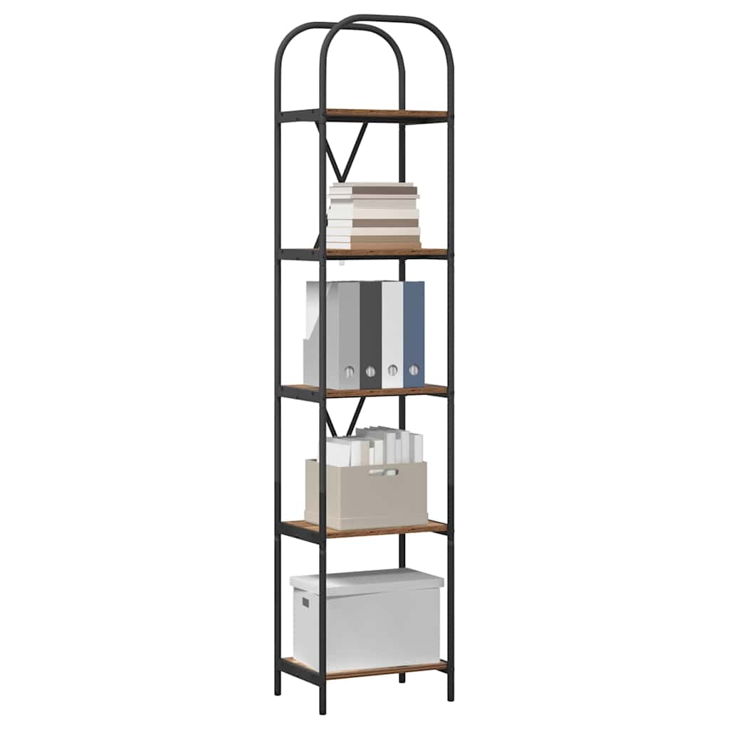 Bogreol Gammelt træ 40 x 30 x 183 cm Konstrueret træ
