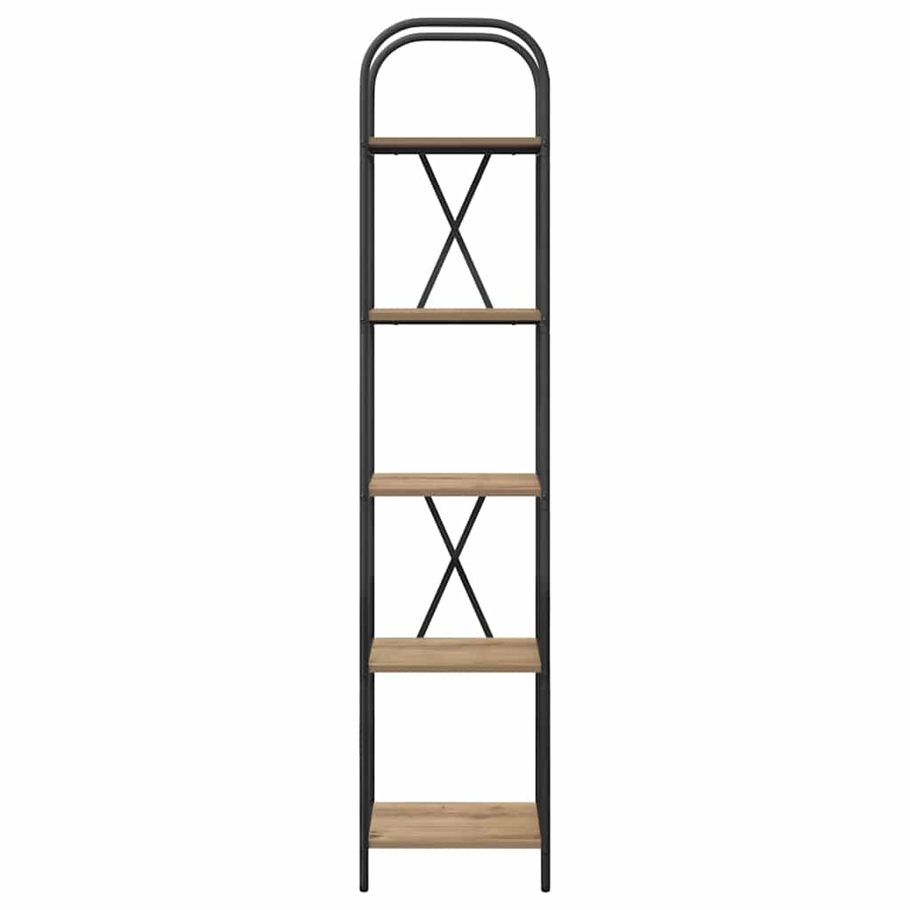 Bogreol 5 niveauer 40 x 30 x 183 cm Konstrueret træ