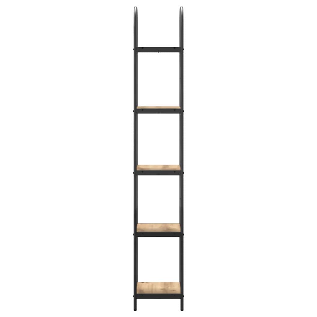 Bogreol 5 niveauer 40 x 30 x 183 cm Konstrueret træ