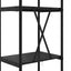Bogreol 4 niveauer 40 x 30 x 146 cm Konstrueret træ Sort eg