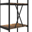 Bogreol 4 niveauer 40 x 30 x 146 cm Konstrueret træ Røget eg