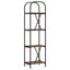 Bogreol 4 niveauer 40 x 30 x 146 cm Konstrueret træ Røget eg