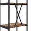 Bogreol Gammelt træ 40 x 30 x 146 cm Konstrueret træ