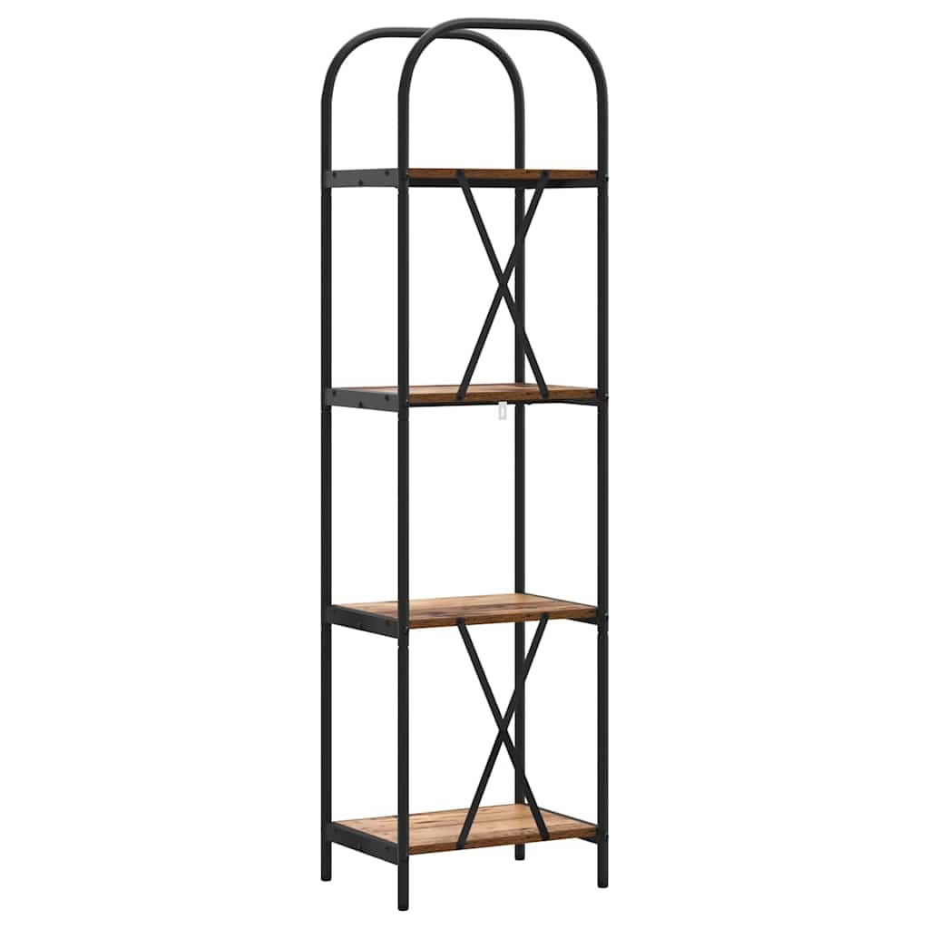 Bogreol Gammelt træ 40 x 30 x 146 cm Konstrueret træ
