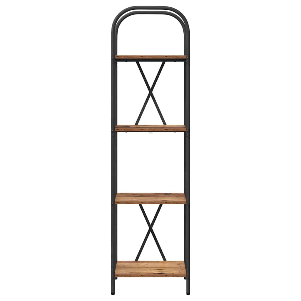 Bogreol Gammelt træ 40 x 30 x 146 cm Konstrueret træ