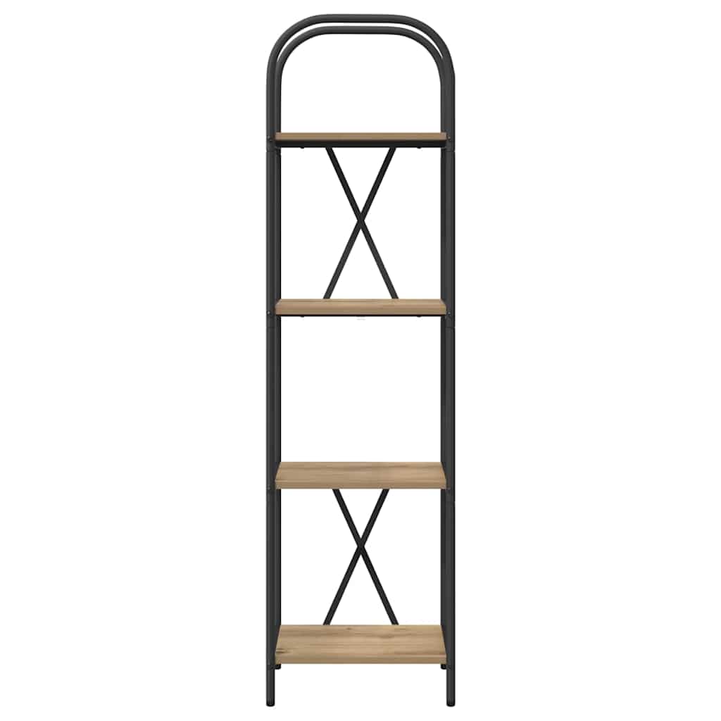 Bogreol 4 niveauer 40 x 30 x 146 cm Konstrueret træ