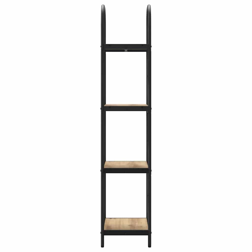 Bogreol 4 niveauer 40 x 30 x 146 cm Konstrueret træ