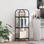 Bogreol Sort eg 40 x 30 x 109 cm Konstrueret træ