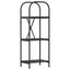 Bogreol 3 niveauer 40 x 30 x 109 cm Konstrueret træ Sort eg