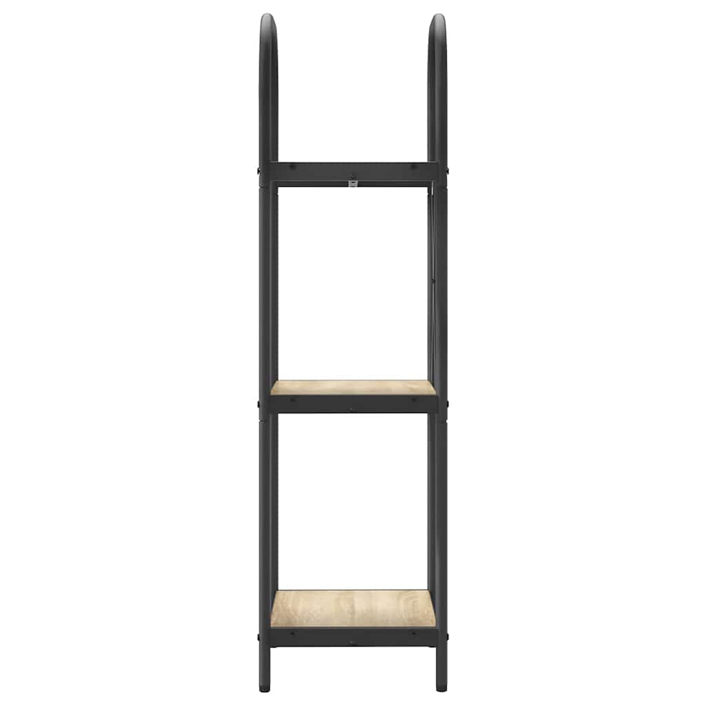 Bogreol 3 niveauer 40 x 30 x 109 cm Konstrueret træ Sonoma eg
