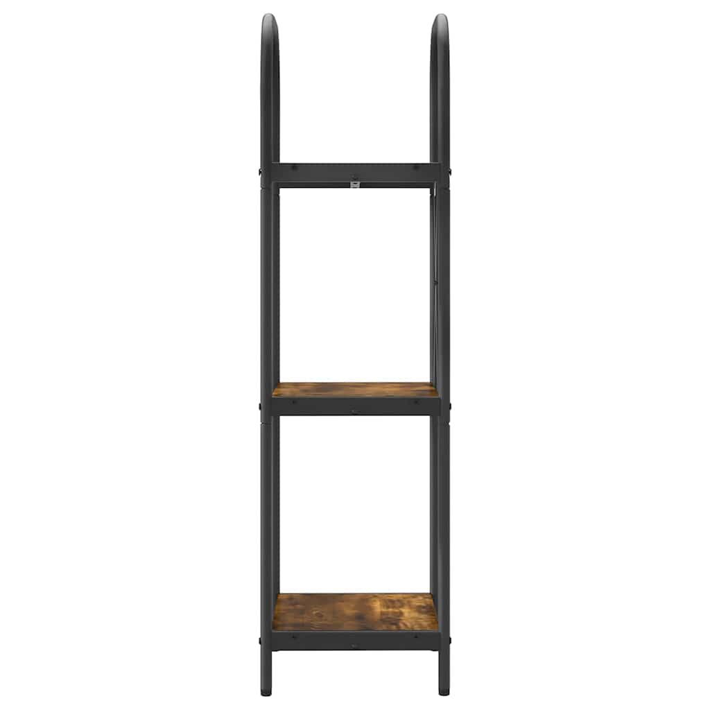 Bogreol 3 niveauer 40 x 30 x 109 cm Konstrueret træ Røget eg