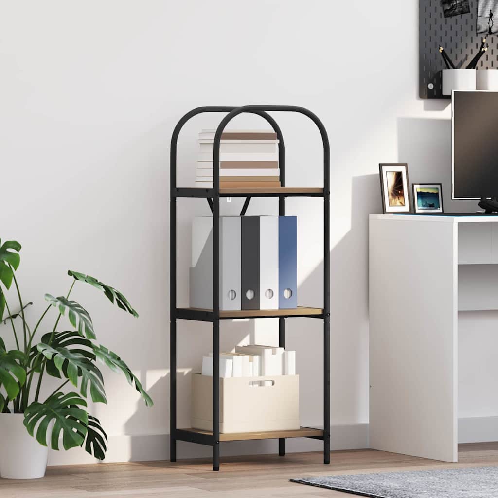 Bogreol 3 niveauer 40 x 30 x 109 cm Konstrueret træ