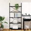 Bogreol Sort eg 80 x 30 x 183 cm Konstrueret træ