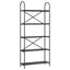 Bogreol 5 niveauer 80 x 30 x 183 cm Konstrueret træ Sort eg