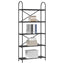 Bogreol 5 niveauer 80 x 30 x 183 cm Konstrueret træ Sort eg