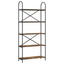 Bogreol 5 niveauer 80 x 30 x 183 cm Konstrueret træ Røget eg