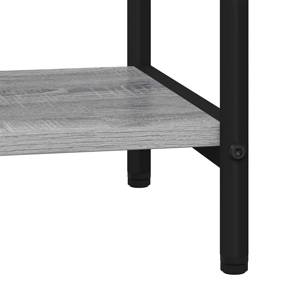 Bogreol 5 niveauer 80 x 30 x 183 cm Konstrueret træ Grå Sonoma