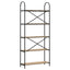 Bogreol 5 niveauer 80 x 30 x 183 cm Konstrueret træ
