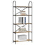 Bogreol 5 niveauer 80 x 30 x 183 cm Konstrueret træ