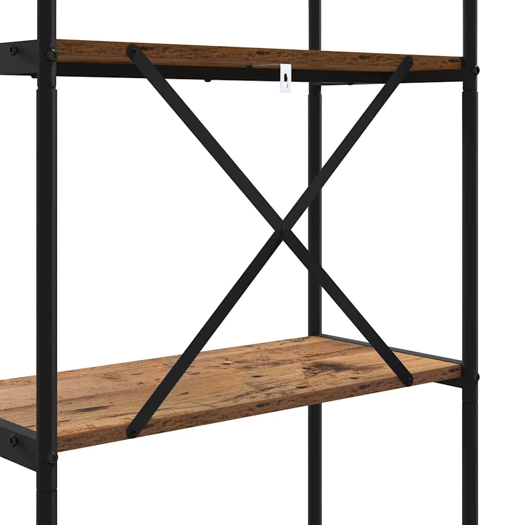Bogreol Gammelt træ 80 x 30 x 146 cm Konstrueret træ
