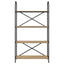 Bogreol 4 niveauer 80 x 30 x 146 cm Konstrueret træ
