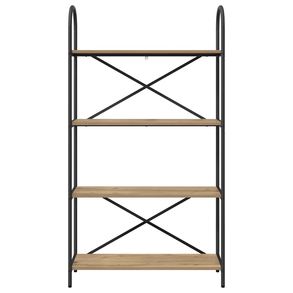 Bogreol 4 niveauer 80 x 30 x 146 cm Konstrueret træ