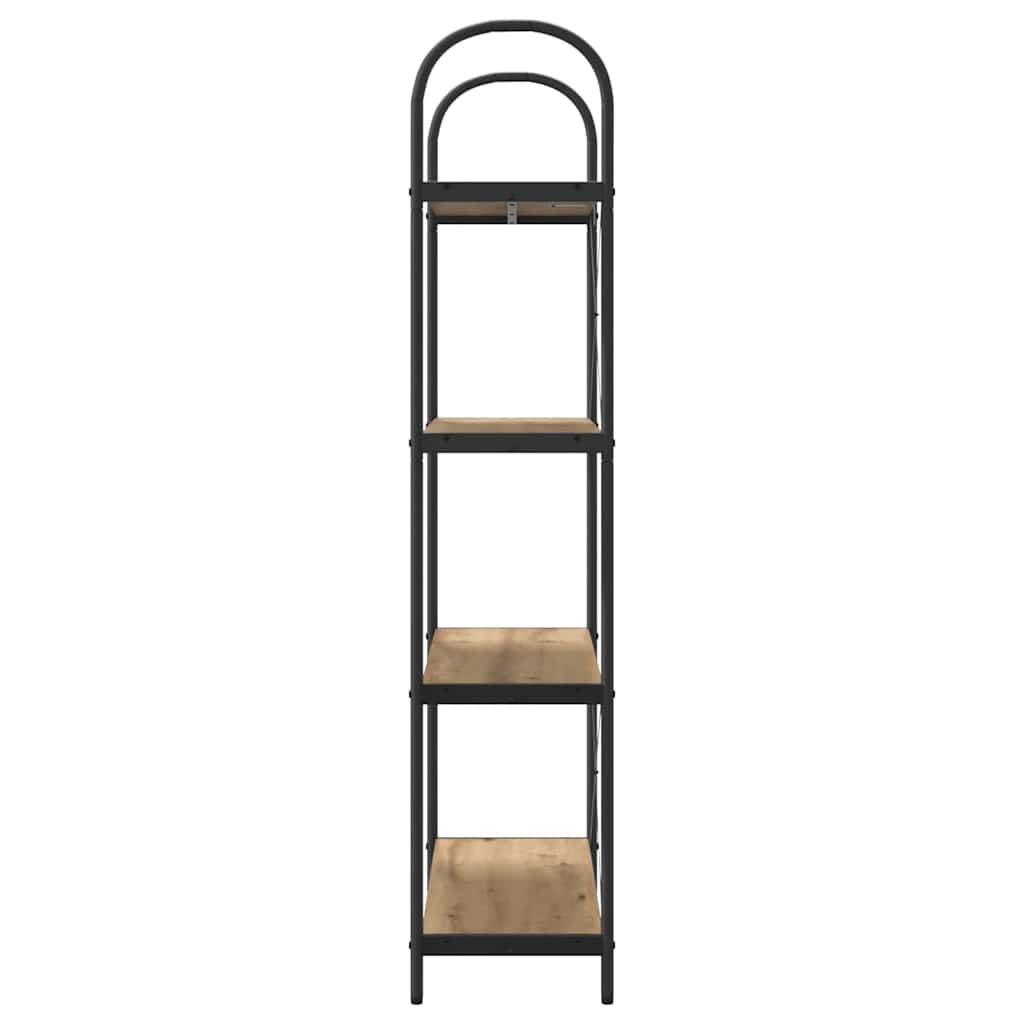 Bogreol 4 niveauer 80 x 30 x 146 cm Konstrueret træ