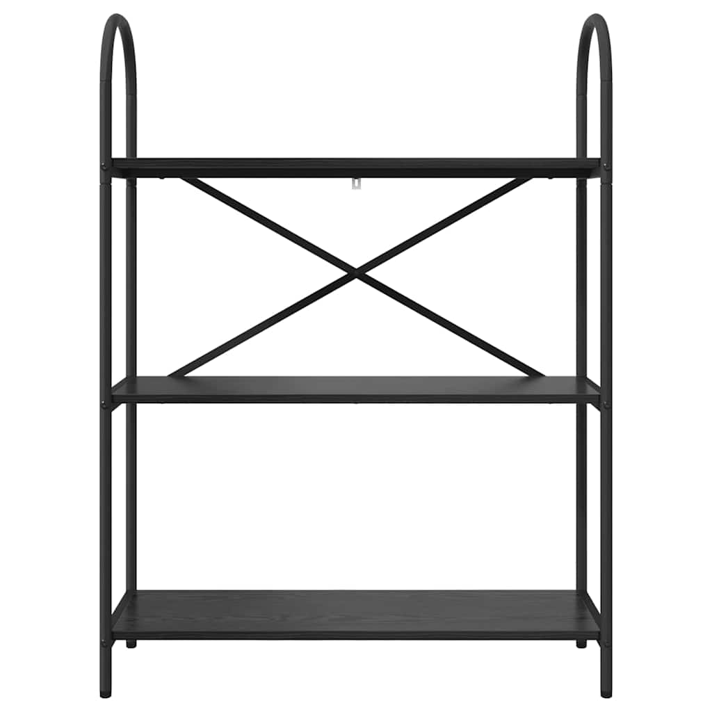 Bogreol Sort eg 80 x 30 x 109 cm Konstrueret træ