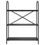 Bogreol 3 niveauer 80 x 30 x 109 cm Konstrueret træ Sort eg