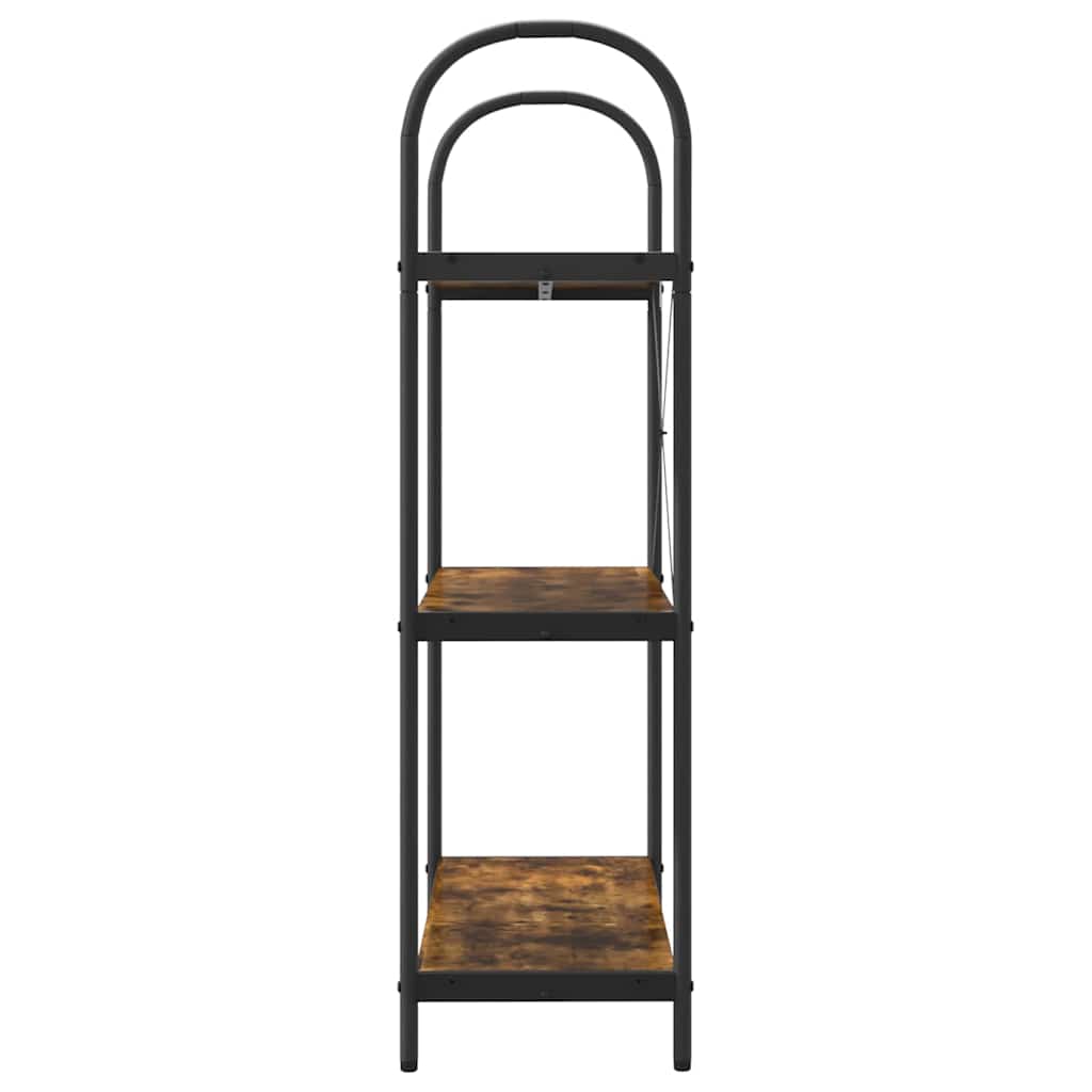 Bogreol 3 niveauer 80 x 30 x 109 cm Konstrueret træ Røget eg
