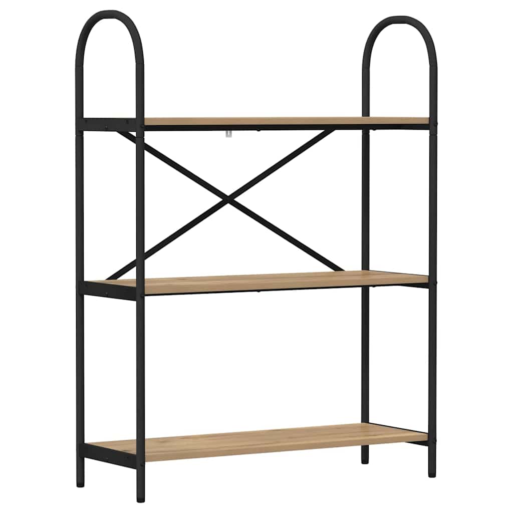 Bogreol 3 niveauer 80 x 30 x 109 cm Konstrueret træ