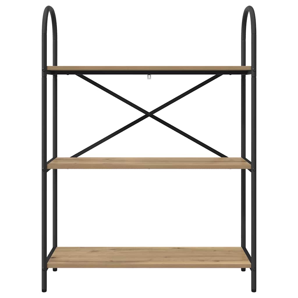 Bogreol 3 niveauer 80 x 30 x 109 cm Konstrueret træ