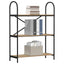 Bogreol 3 niveauer 80 x 30 x 109 cm Konstrueret træ