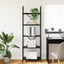 Bogreol 5 niveauer 60 x 30 x 183 cm Konstrueret træ Sort eg