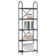 Bogreol 5 niveauer 60 x 30 x 183 cm Konstrueret træ Sort eg