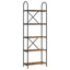 Bogreol 5 niveauer 60 x 30 x 183 cm Konstrueret træ Røget eg