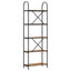Bogreol 5 niveauer 60 x 30 x 183 cm Konstrueret træ Røget eg
