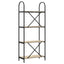 Bogreol 4 niveauer 60 x 30 x 146 cm Konstrueret træ Sonoma eg