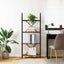 Bogreol 4 niveauer 60 x 30 x 146 cm Konstrueret træ Røget eg
