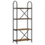Bogreol Røget eg 60 x 30 x 146 cm Konstrueret træ