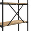 Bogreol 4 niveauer 60 x 30 x 146 cm Konstrueret træ